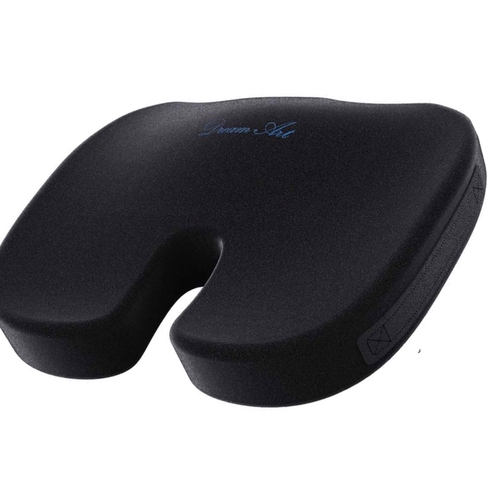 DREAM ART 100% Memory Foam Orthopedic Wedge Seat Cushion, Non-Slip